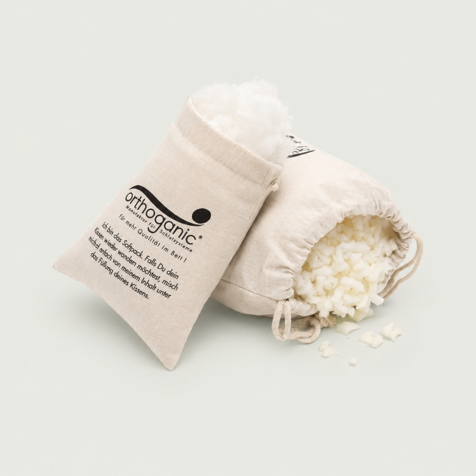 Orthoganic Kissen Zubehör mit Wäschenetz, Softfasern und Aufbewahrungsbeutel