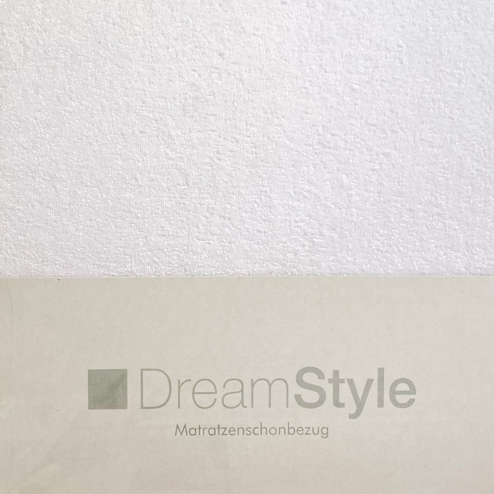 DreamStyle Platin Matratzenschonbezug verpackt von oben fotografiert